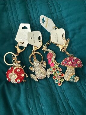 Summer Bag Charms Large Size With Crystals - One Per Purchase